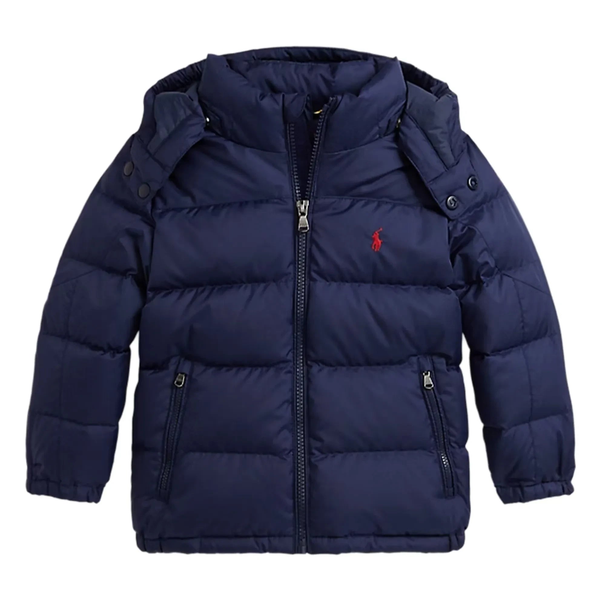 Ralph Lauren – Wattierter Mantel mit Logo aus recycelten Fasern | Marineblau