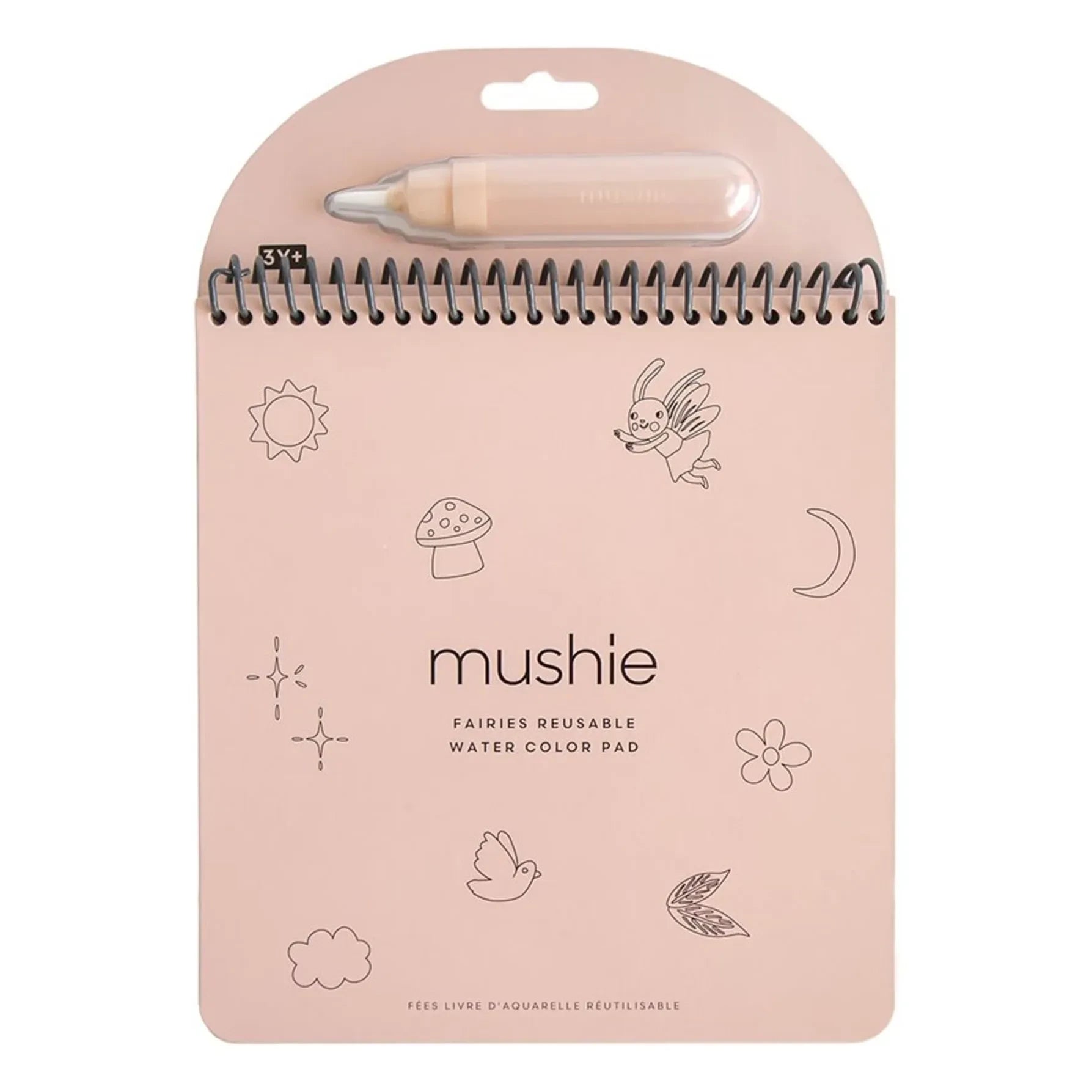 Mushie - Feen Radierbares Malbuch | Rosa