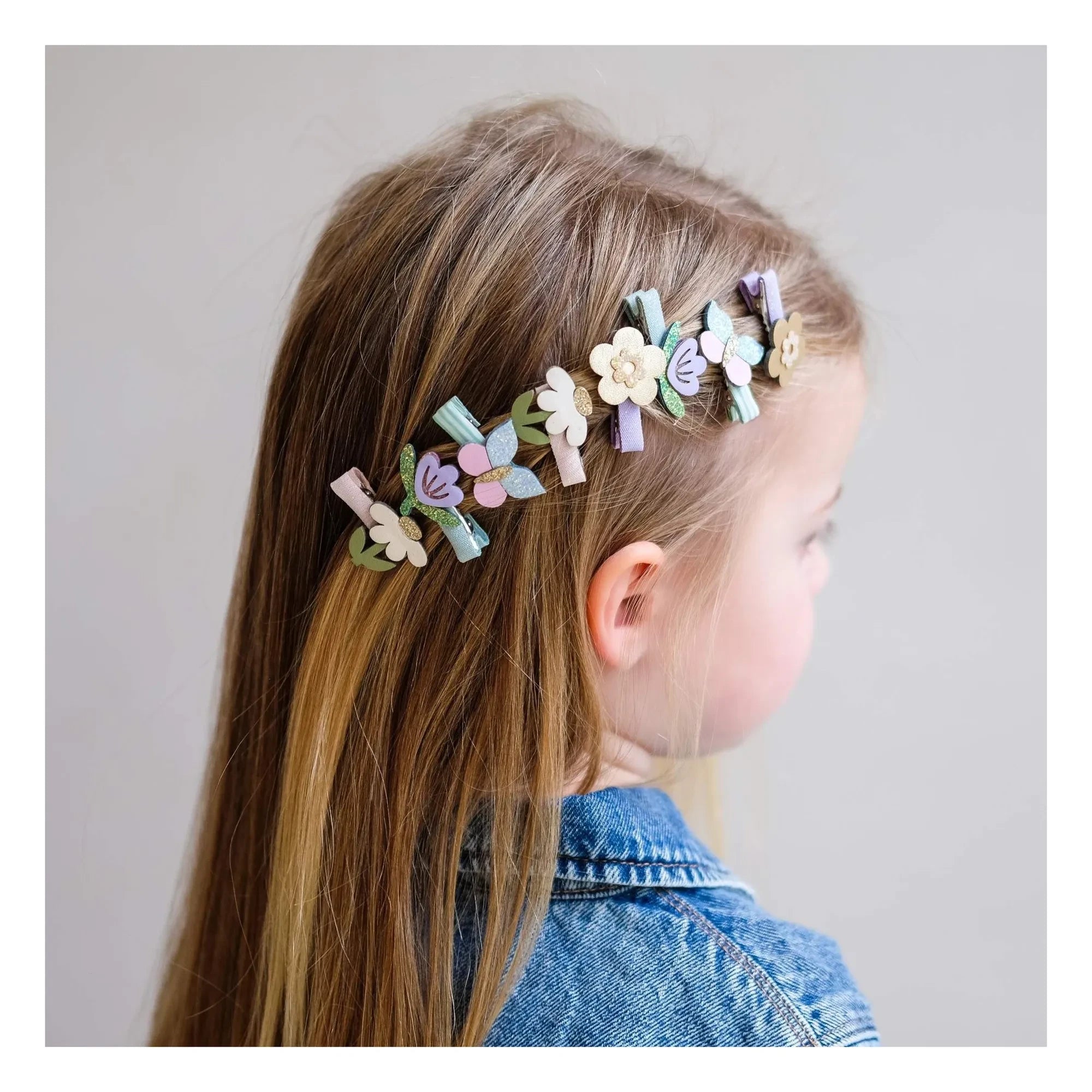 Mimi & Lula – Haargummis mit Mini-Blumen (8er-Set) | Lila