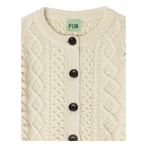 FUB - Aran Merinowoll-Cardigan | Ecru