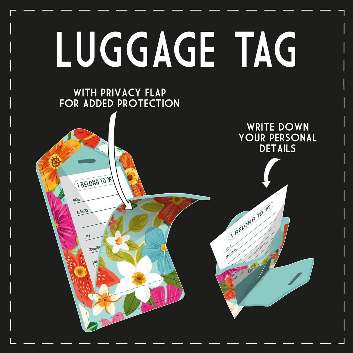 Legami - Çiçekler Luggage Tag