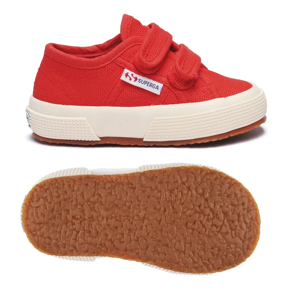 Superga - Low Cotton Velcro Sneakers | Rot