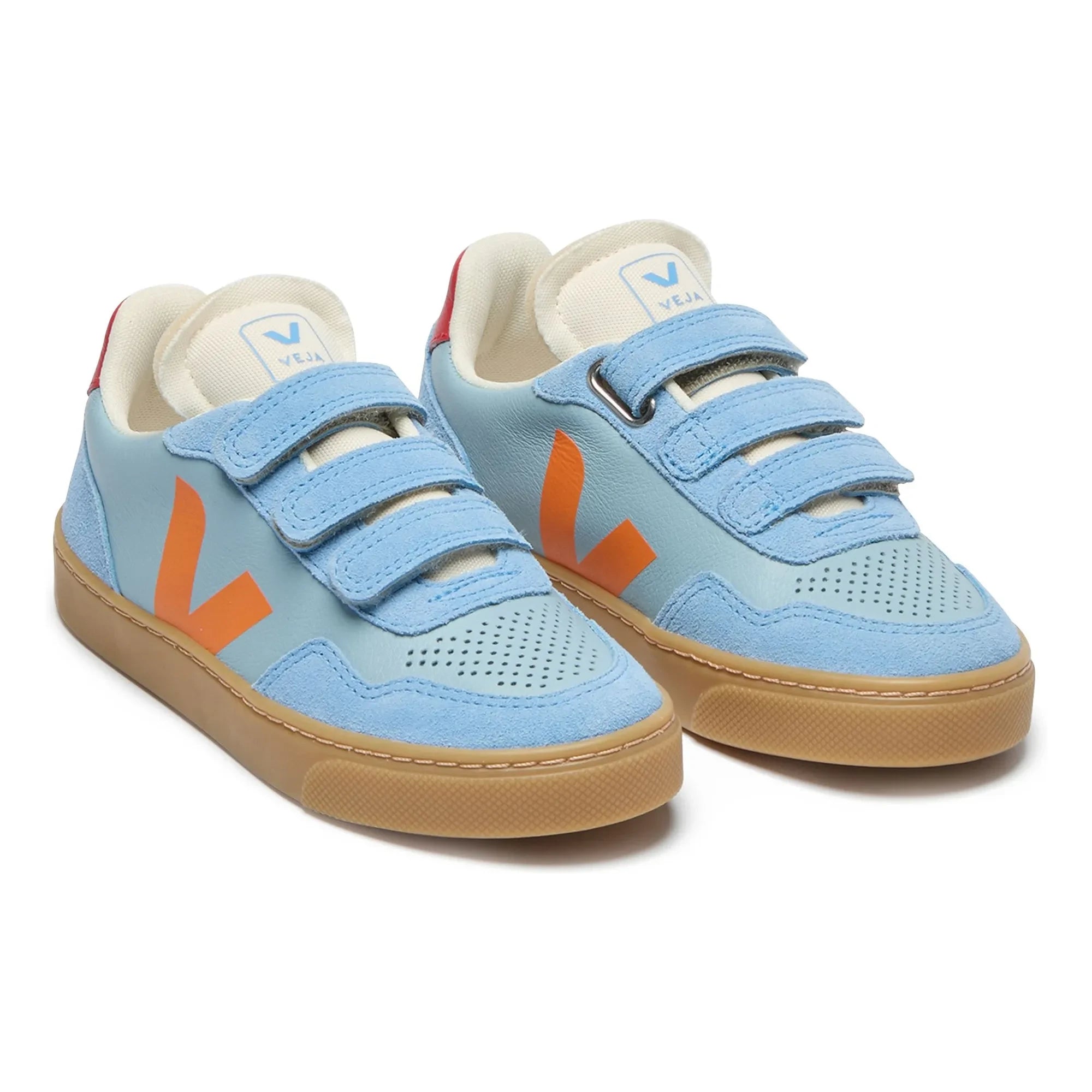 Veja - Scratch Sneakers Small V-90 Leder O.T. | Hellblau