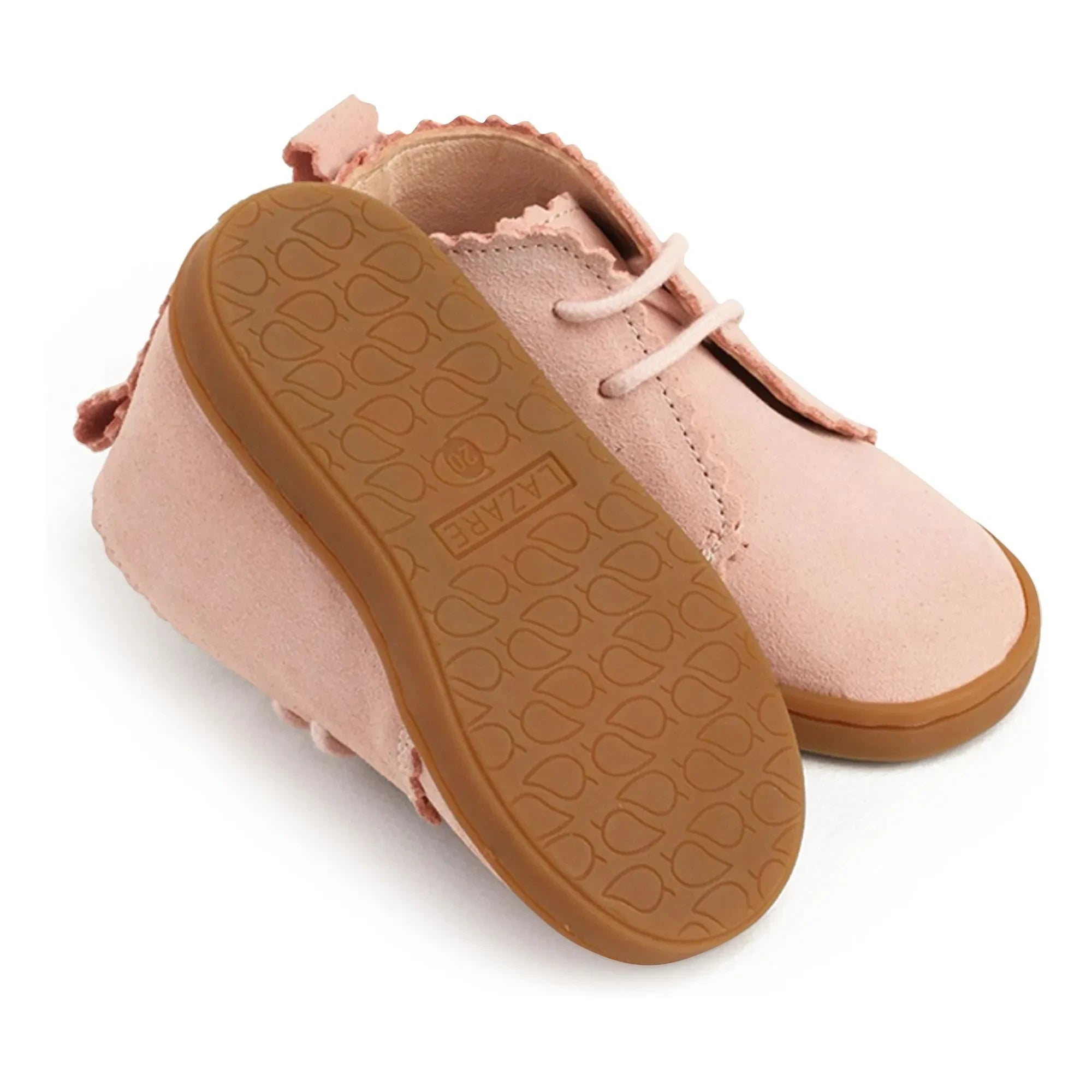 Lazare - Feston Raoul Wildleder Sneakers mit Schnürung | Puderrosa