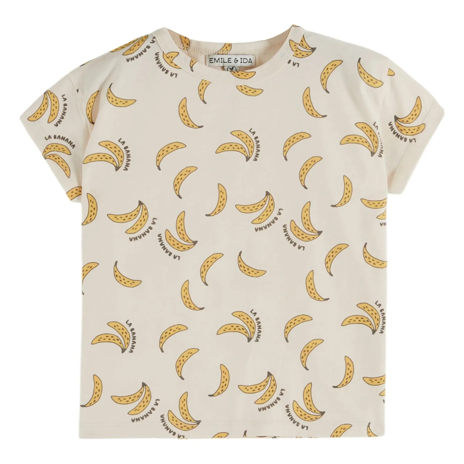 Emile et Ida - Bio-Baumwoll-T-Shirt mit Banane | Creme