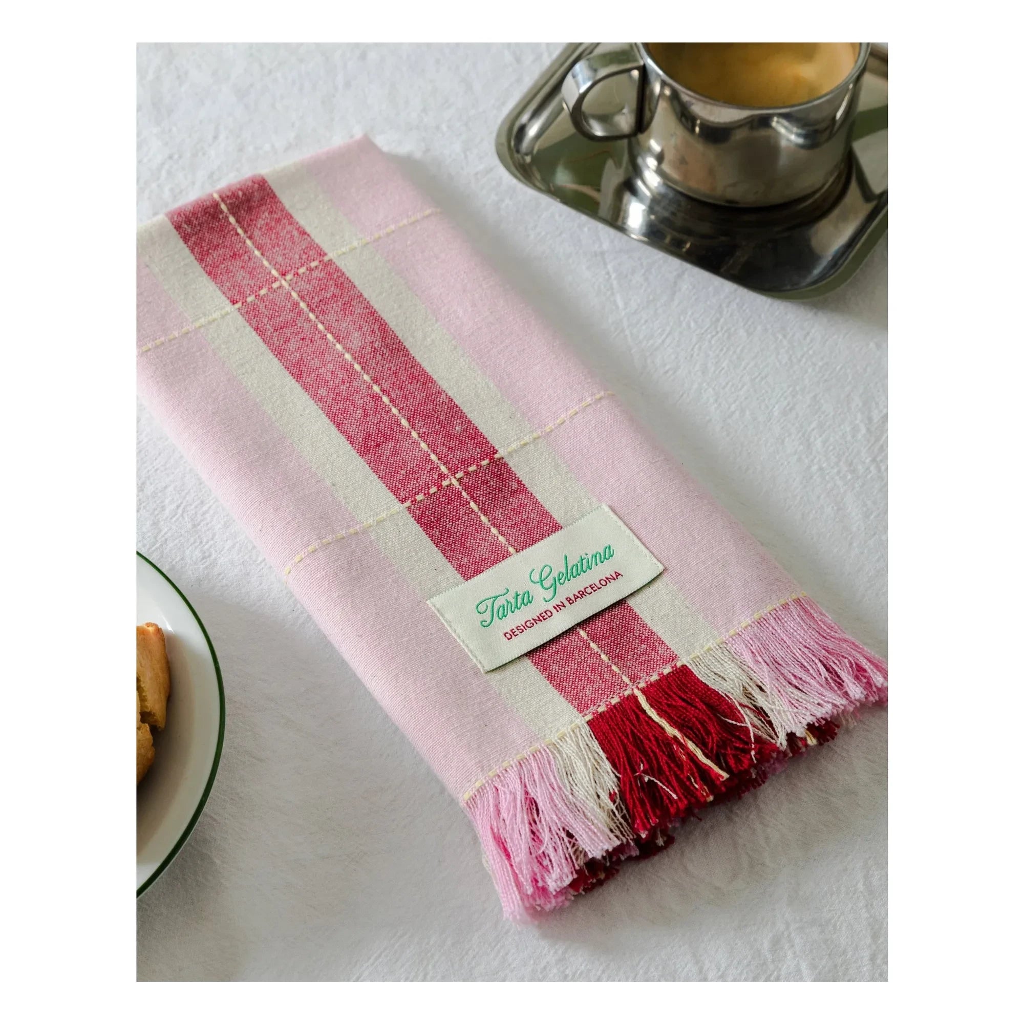 Tarta Gelatina – Bio-Baumwollservietten – 2er-Set | Rosa