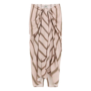 OAS - Gelato Cyan Gestreiftes Pareo | Verwaschenes Rosa
