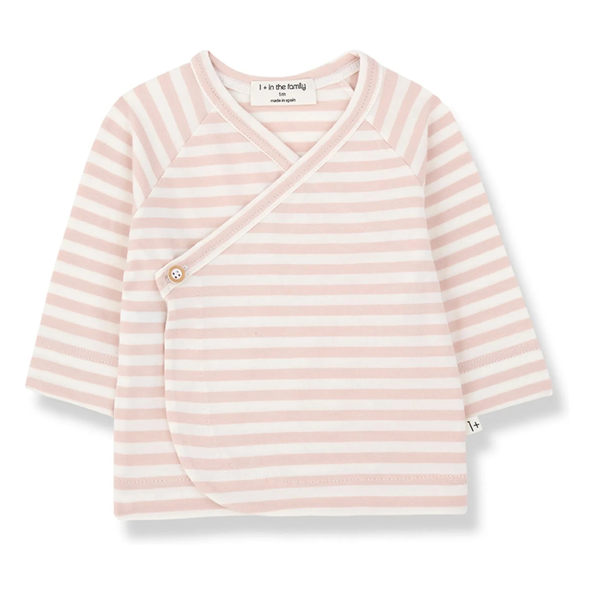 1+ in the family - Idara gestreiftes T-Shirt | Beige Rosa