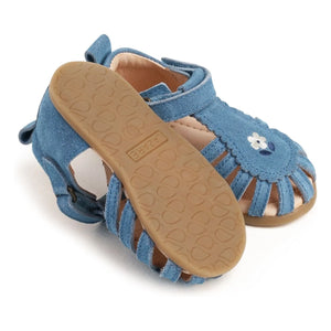 Lazare - Colette Fleur Wildleder Bestickte Sandalen | Jeansblau