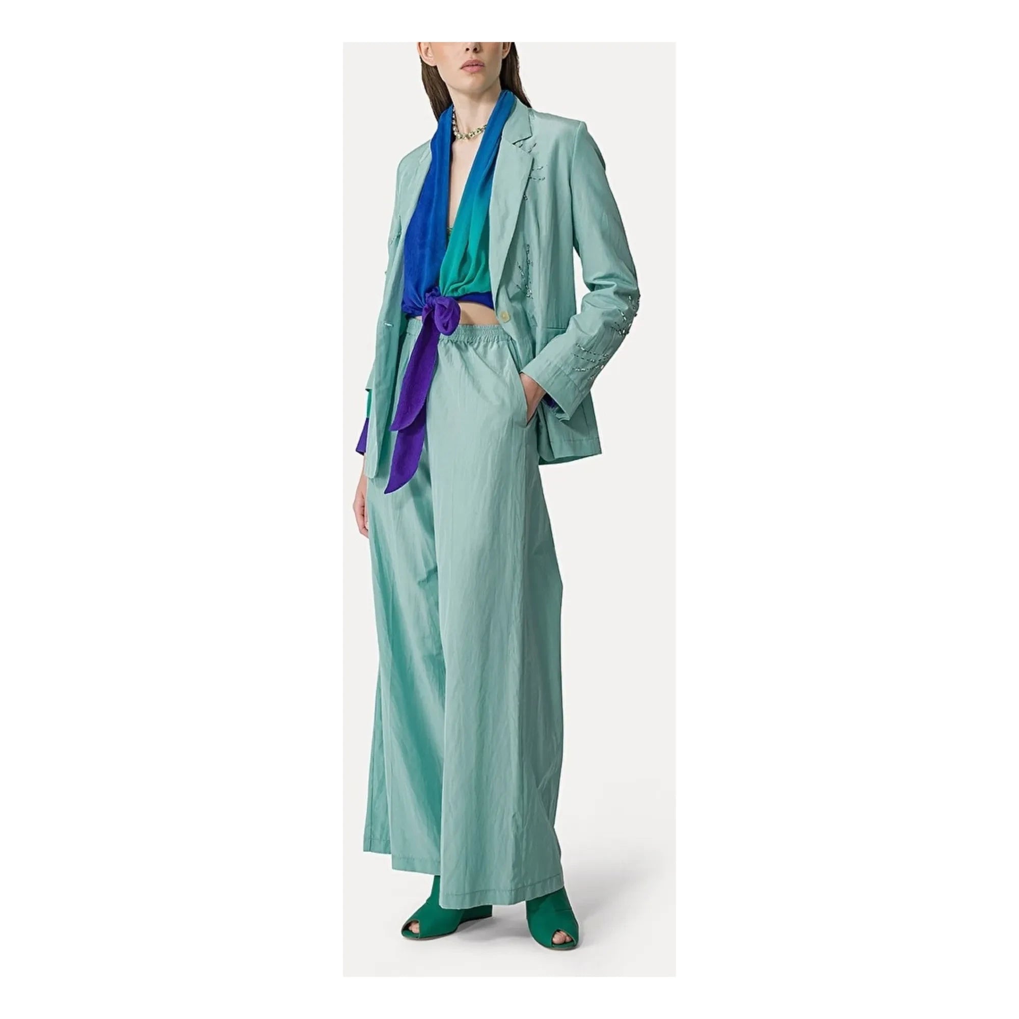 Forte Forte - Palazzo-Taft-Hose | Aqua