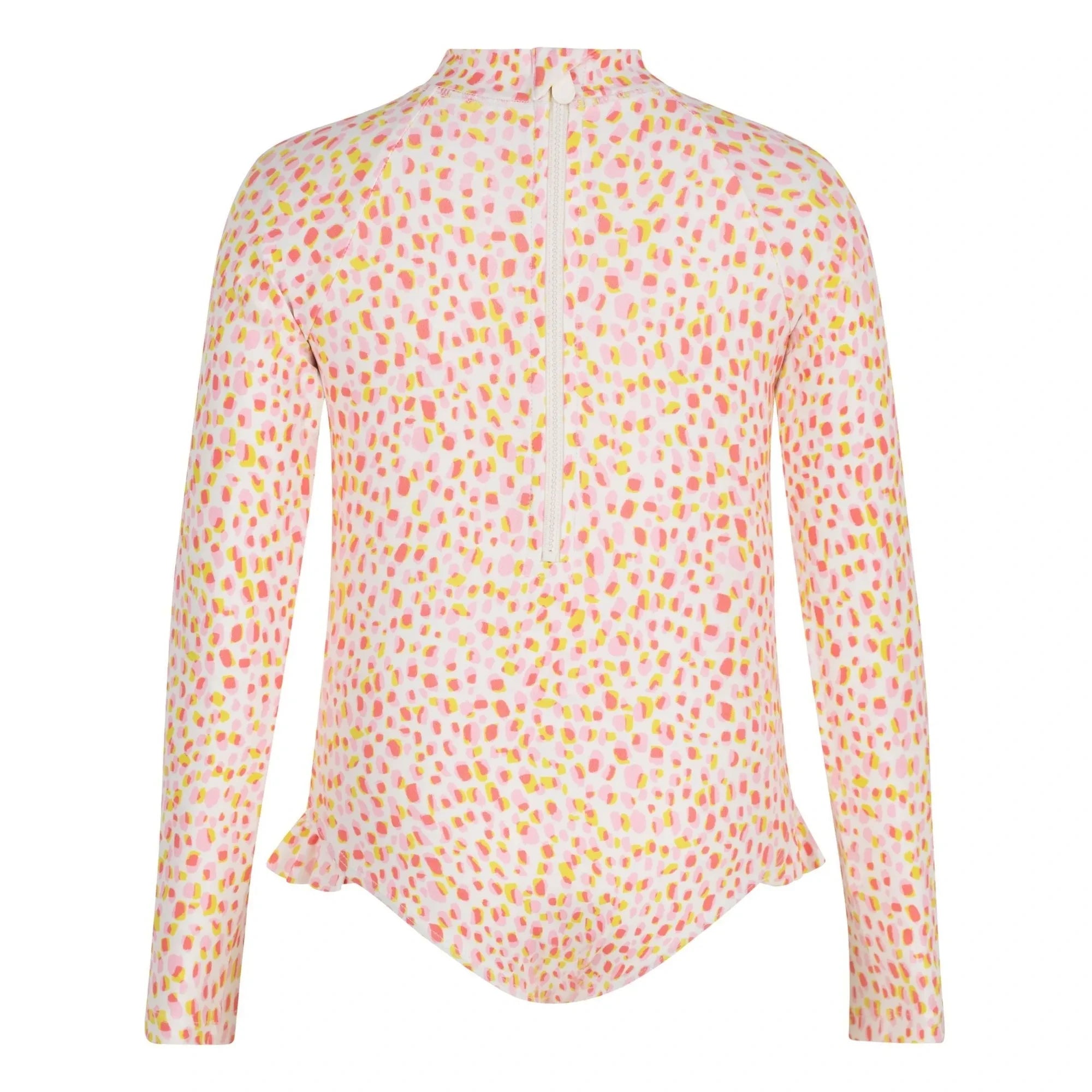 Petit Bateau - Gestreifter Langarm-Badeanzug | Rosa