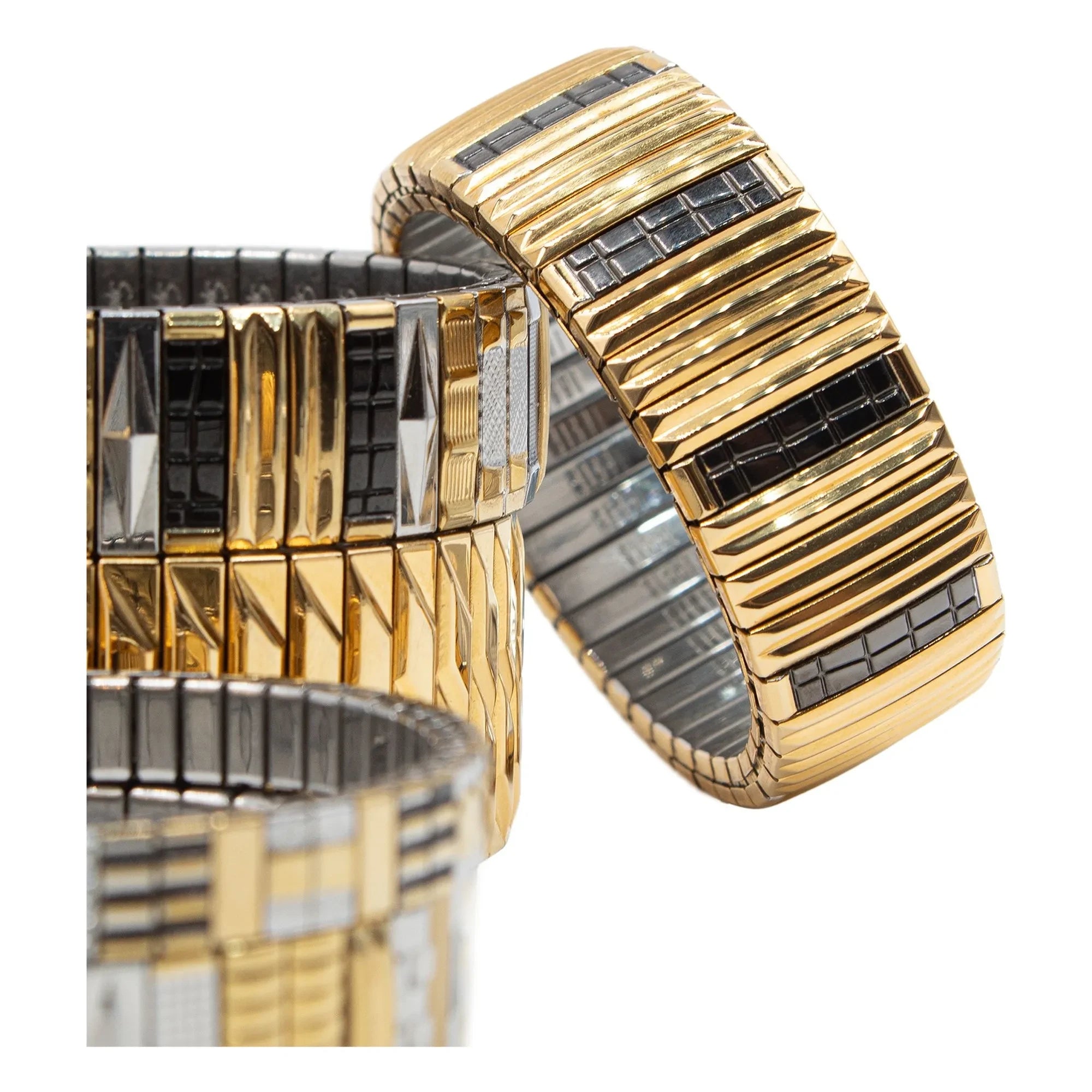 Sigal - SIG 18-1 Gestreiftes Armband | Schwarz/Gold