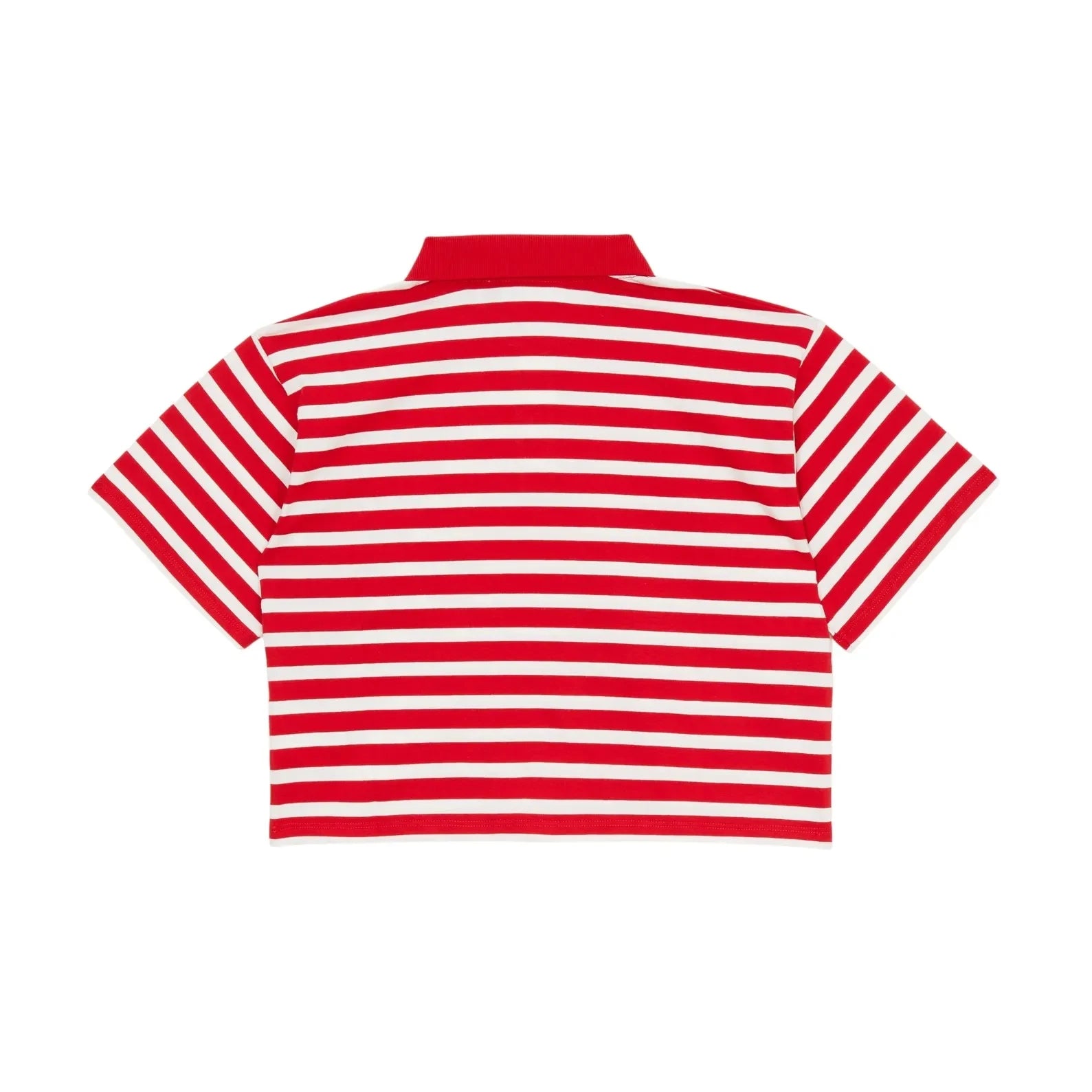 Smallable Kid - Çizgili Varsity Polo | Koyu kırmızı