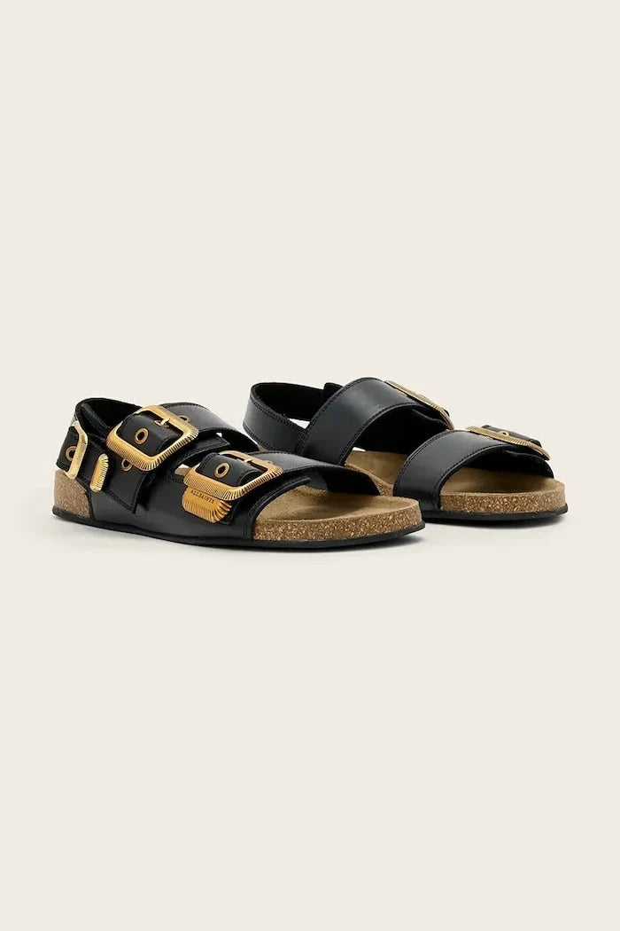 AllSaints Düz Tabanlı Kadın Deri Sandalet Staffa Sandal