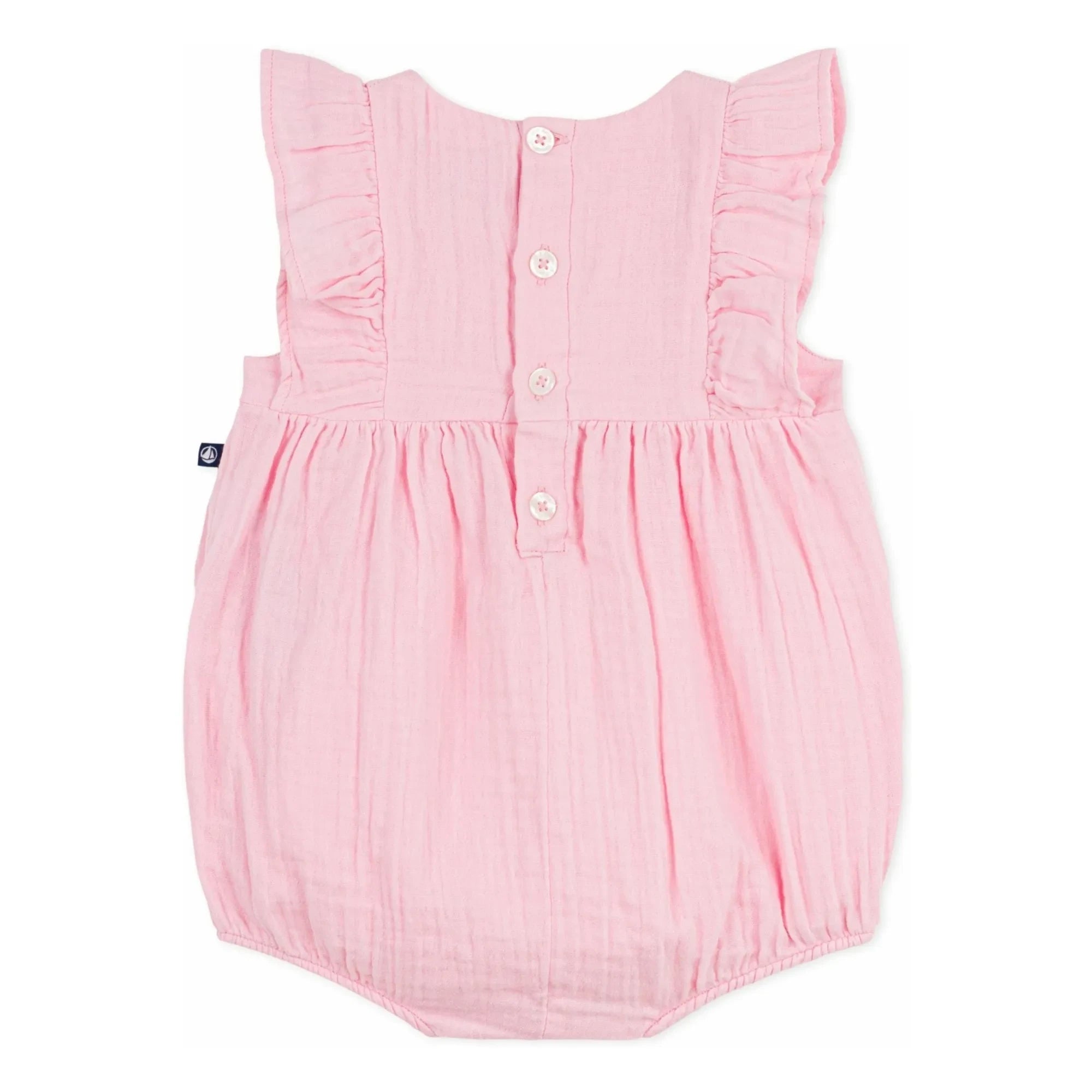 Petit Bateau - Einteiler aus Bio-Baumwoll-Musselin | Rosa