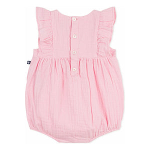Petit Bateau - Einteiler aus Bio-Baumwoll-Musselin | Rosa