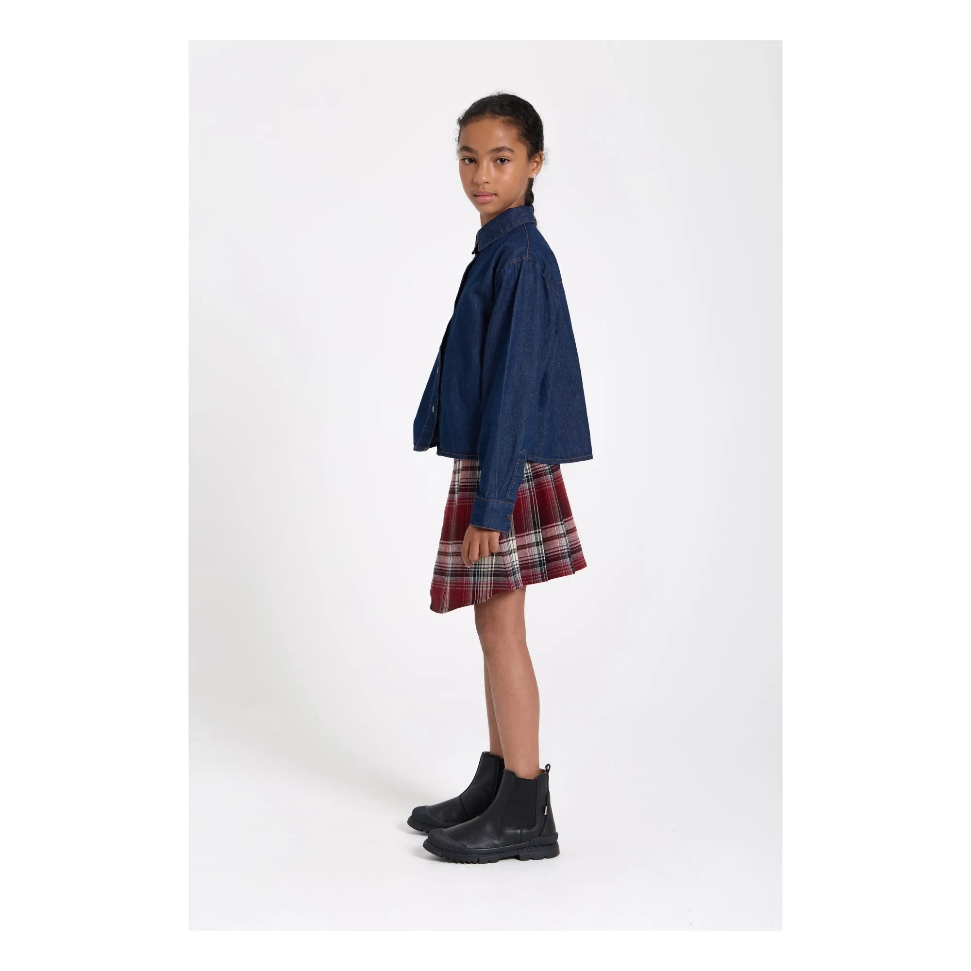 Finger in the nose - Sterling Check Asymmetrischer Rock | Aubergine