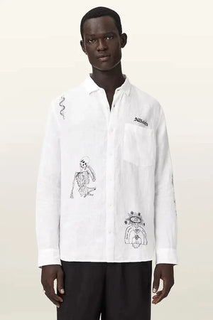 AllSaints erkek keten gömlek TERROR