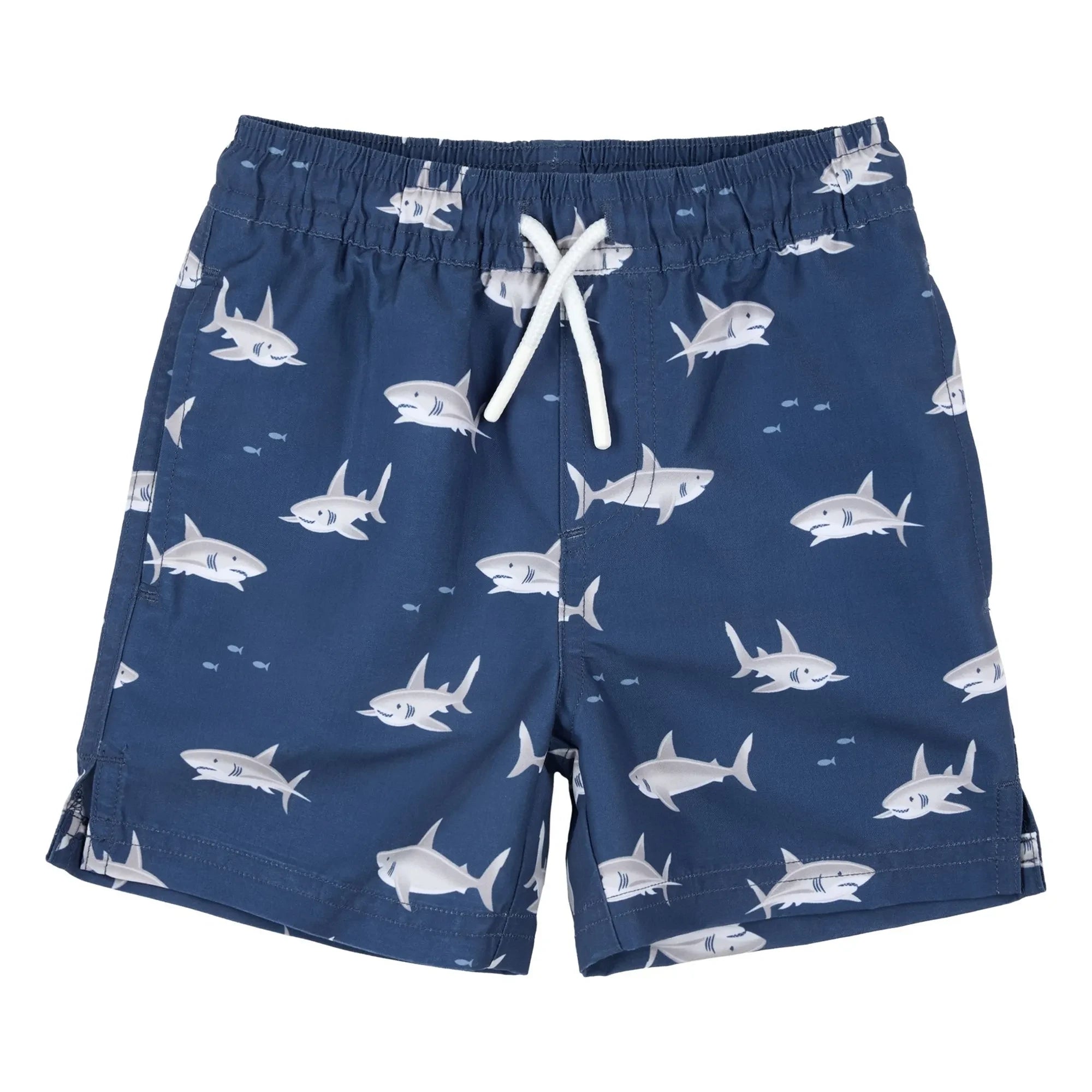 Petit Lem - Badeshorts mit Haifischmuster aus recycelten Fasern | Marineblau