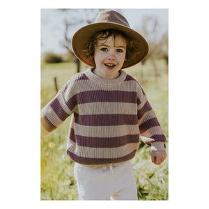 Yuki - Gestreifter Pullover aus Bio-Baumwolle | Sand
