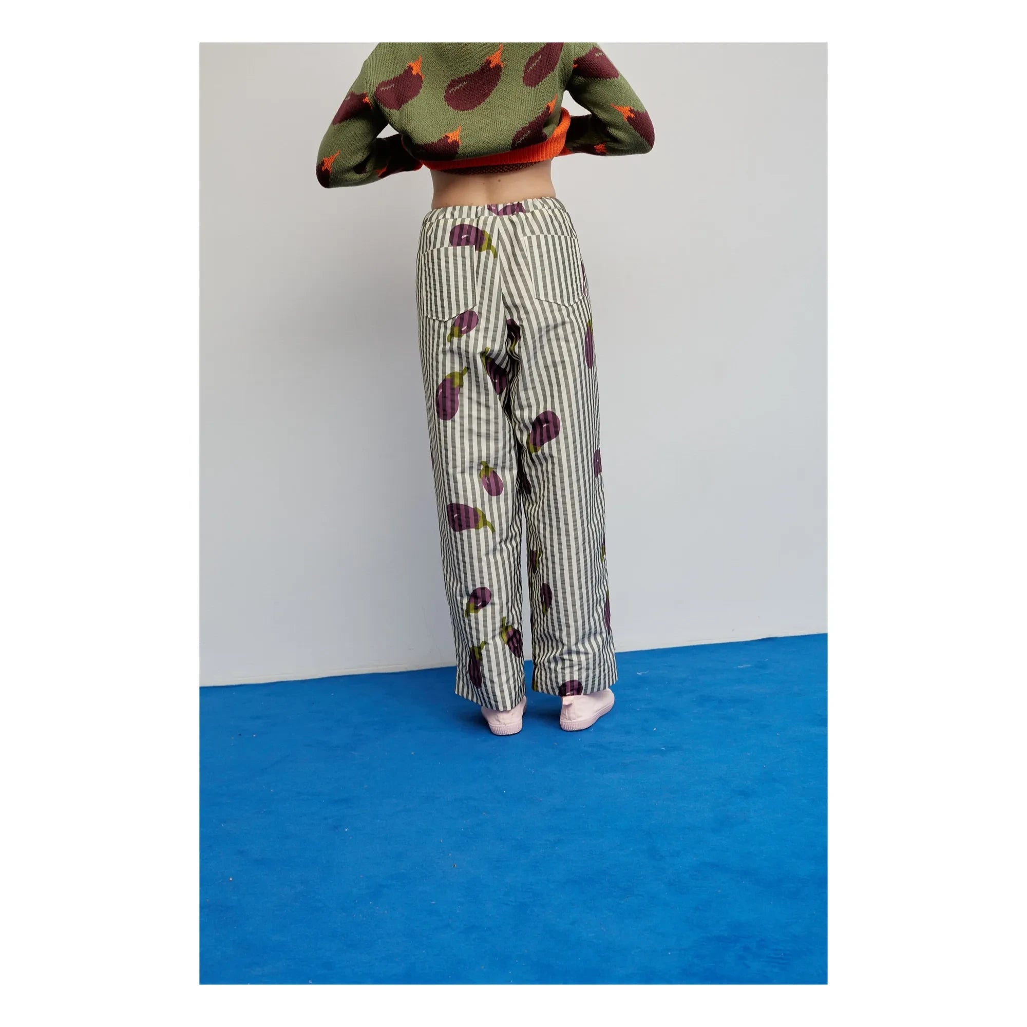 Dr Bloom - Beso Gestreifte Hose | Khaki