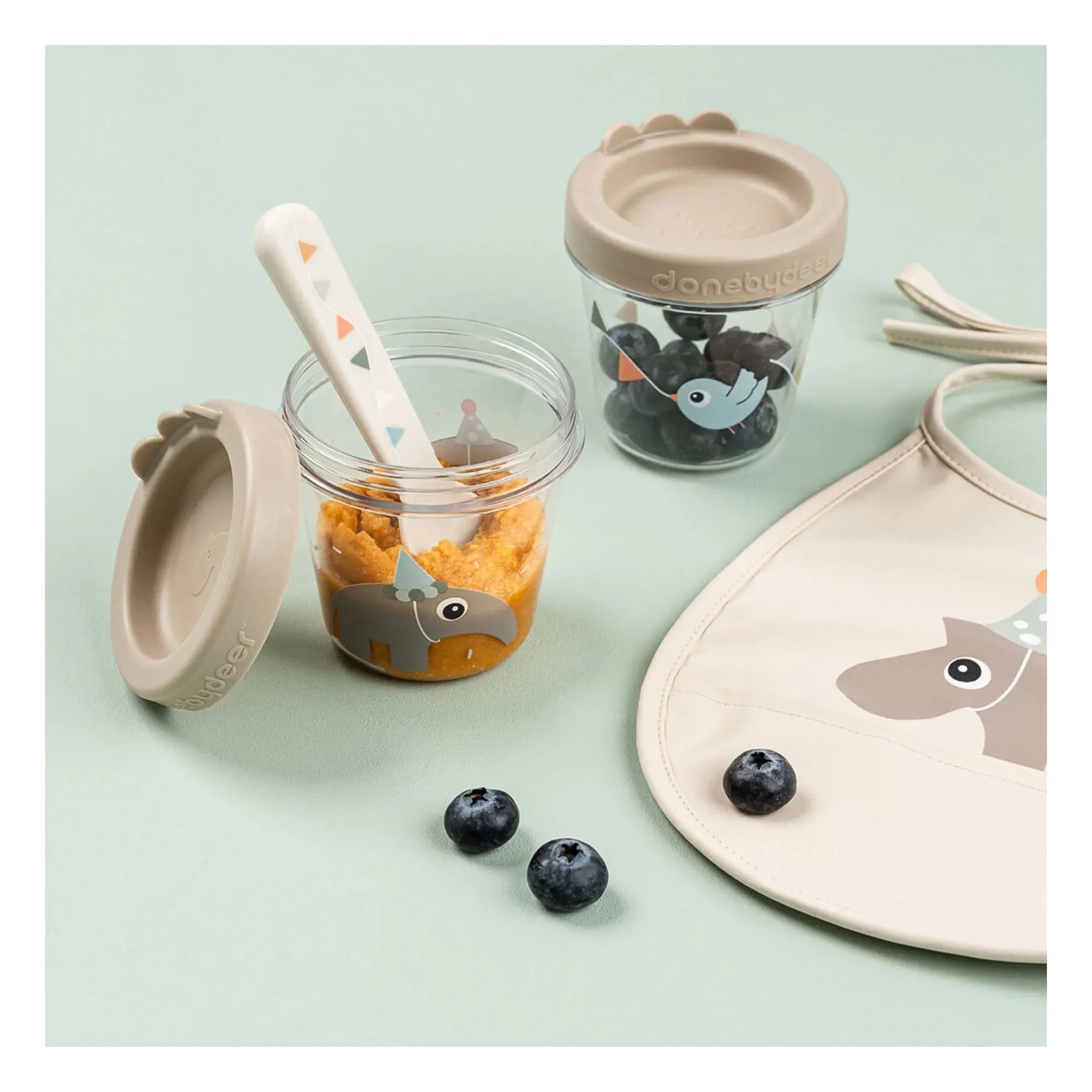 Done by deer - Celebration Tritan Lunchboxen - 2er Set | Sand