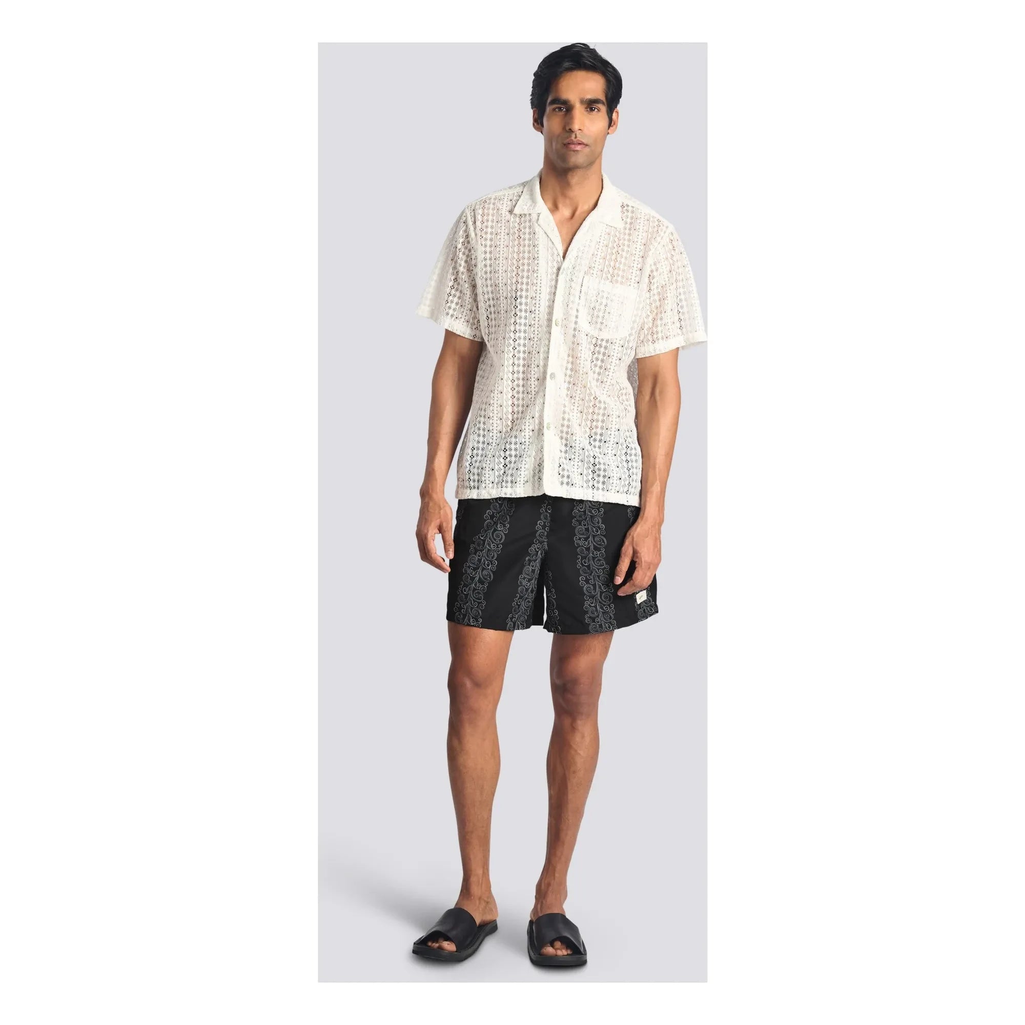Bather – Gonzo Spitzenhemd | Weiß