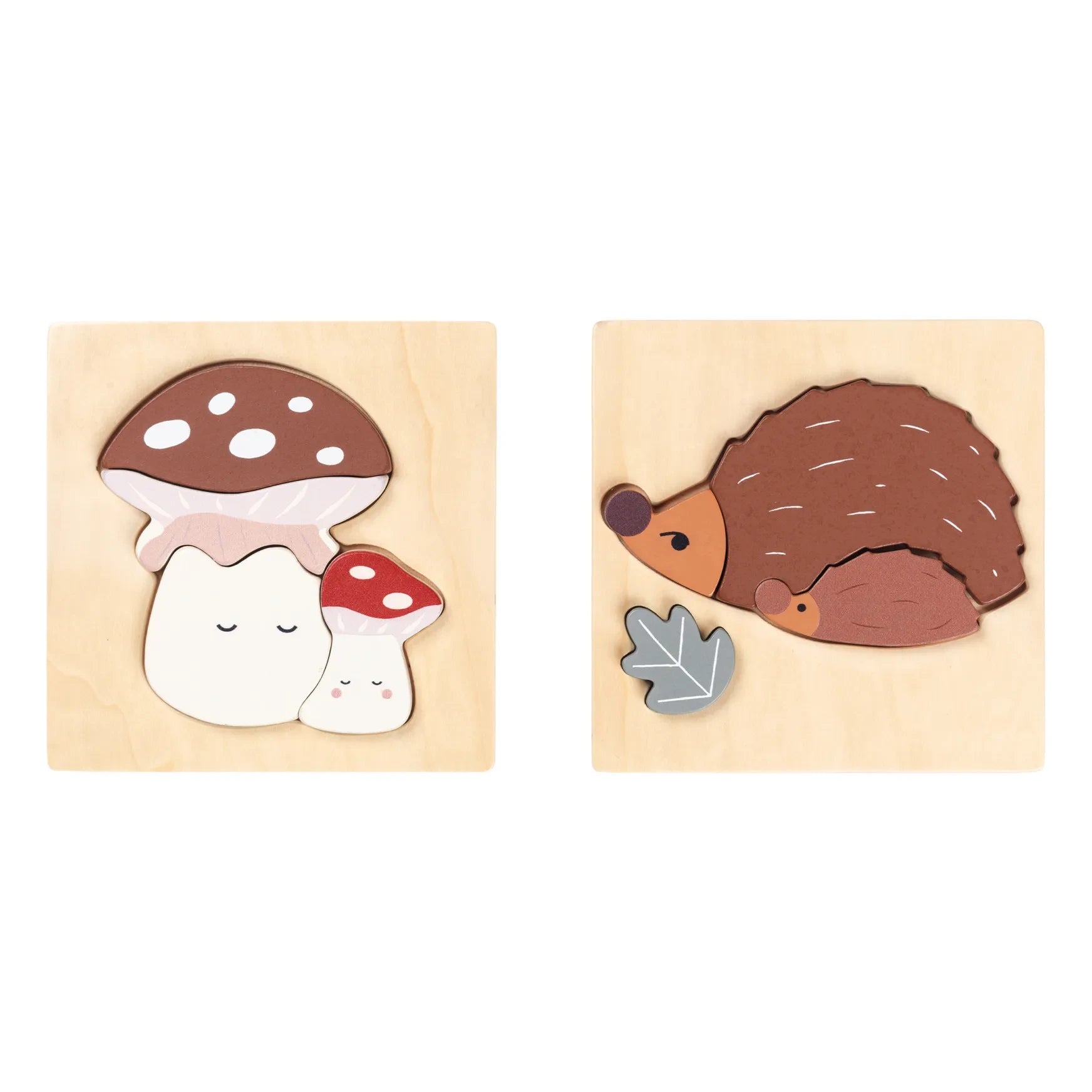Fabelab - Igel und Pilz Puzzles - 2er-Set