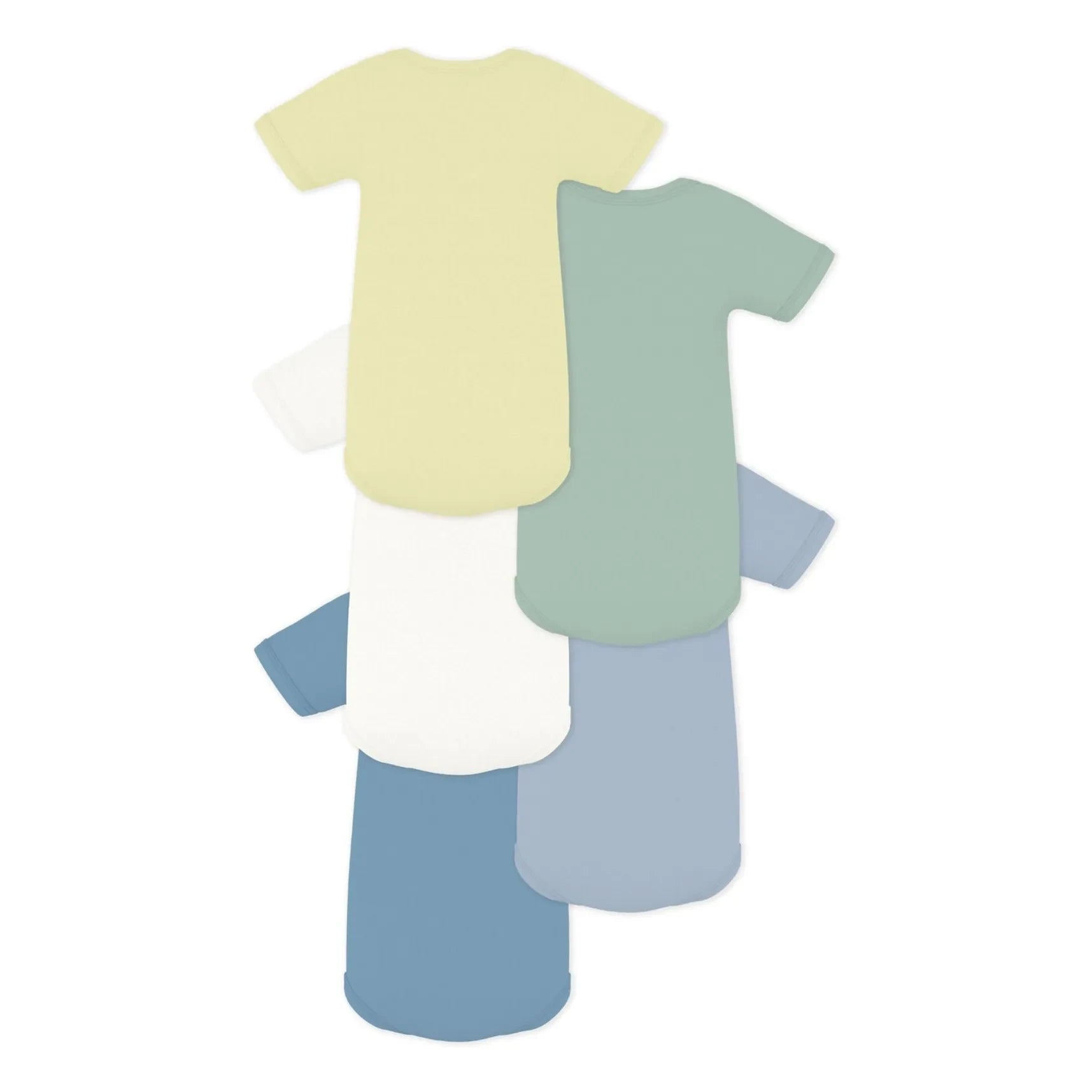 Petit Bateau - Batch 5 Organik Pamuk Weekly Bodysuit Batch | Mavi