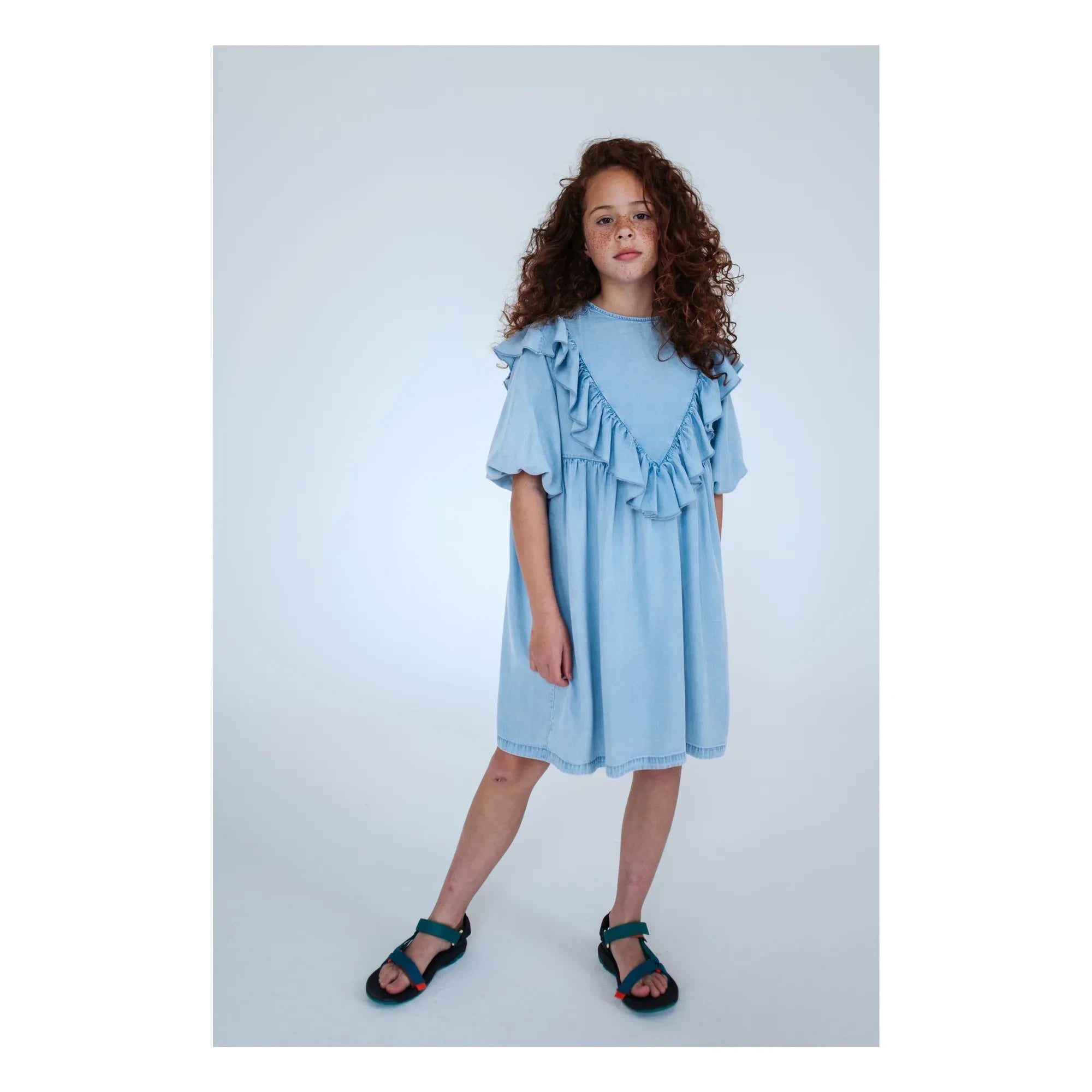 Repose AMS - Tencel-Kleid mit Volants | Hellblau