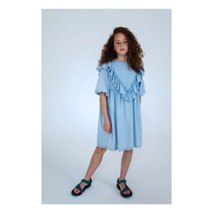Repose AMS - Tencel-Kleid mit Volants | Hellblau