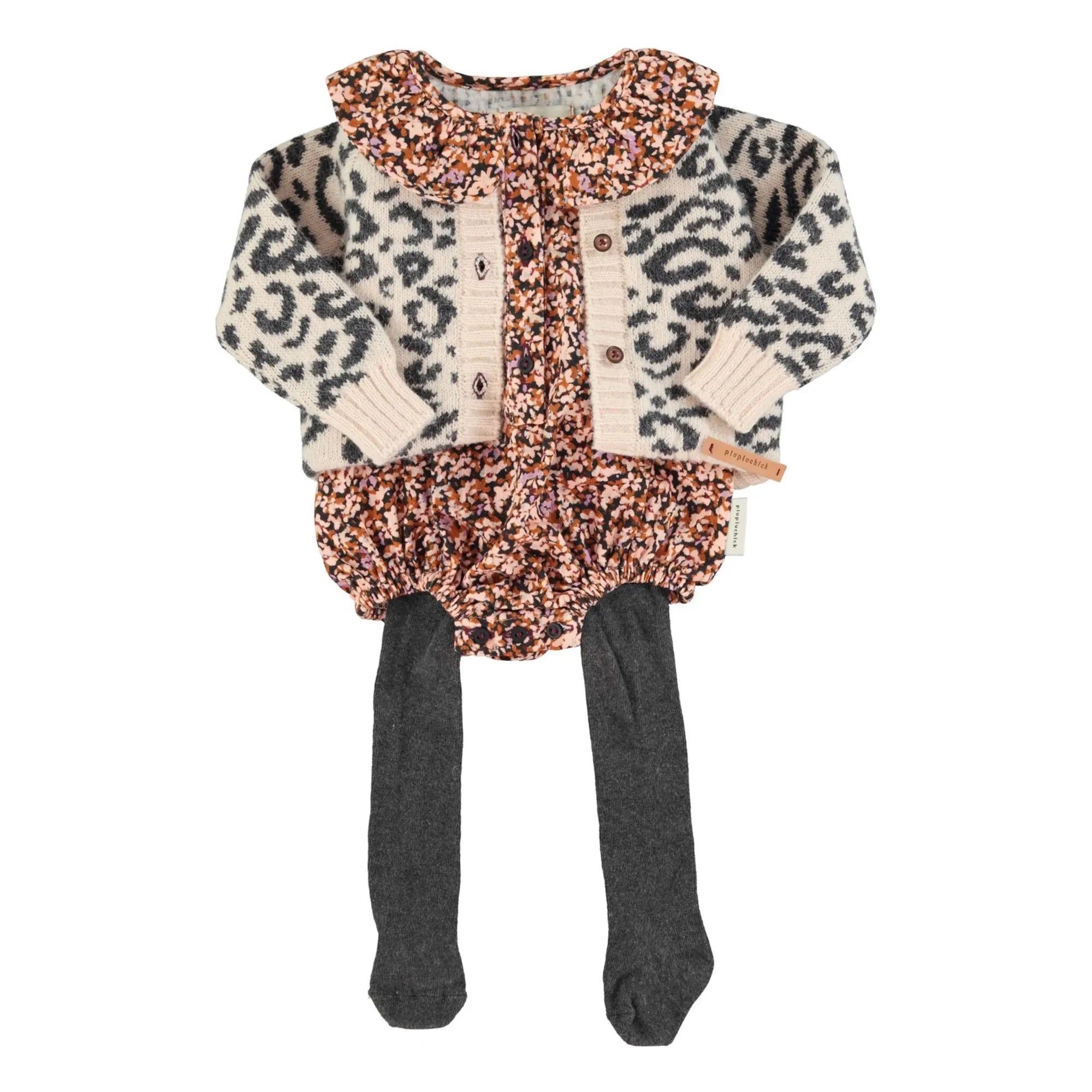 Piupiuchick - Leoparden Wollweste | Puderrosa