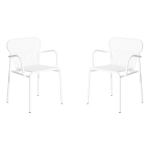 Petite friture - Weekend Sessel mit Armlehnen - 2er-Set | Weiß