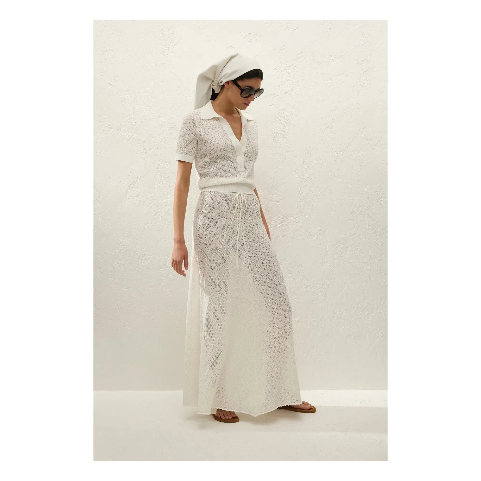 Faithfull the Brand - Polo-Pointelle Lena aus Baumwolle | Ecru