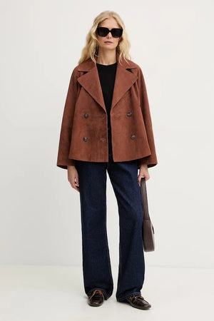 Weekend Max Mara kısa kadın süet SOSPIRO
