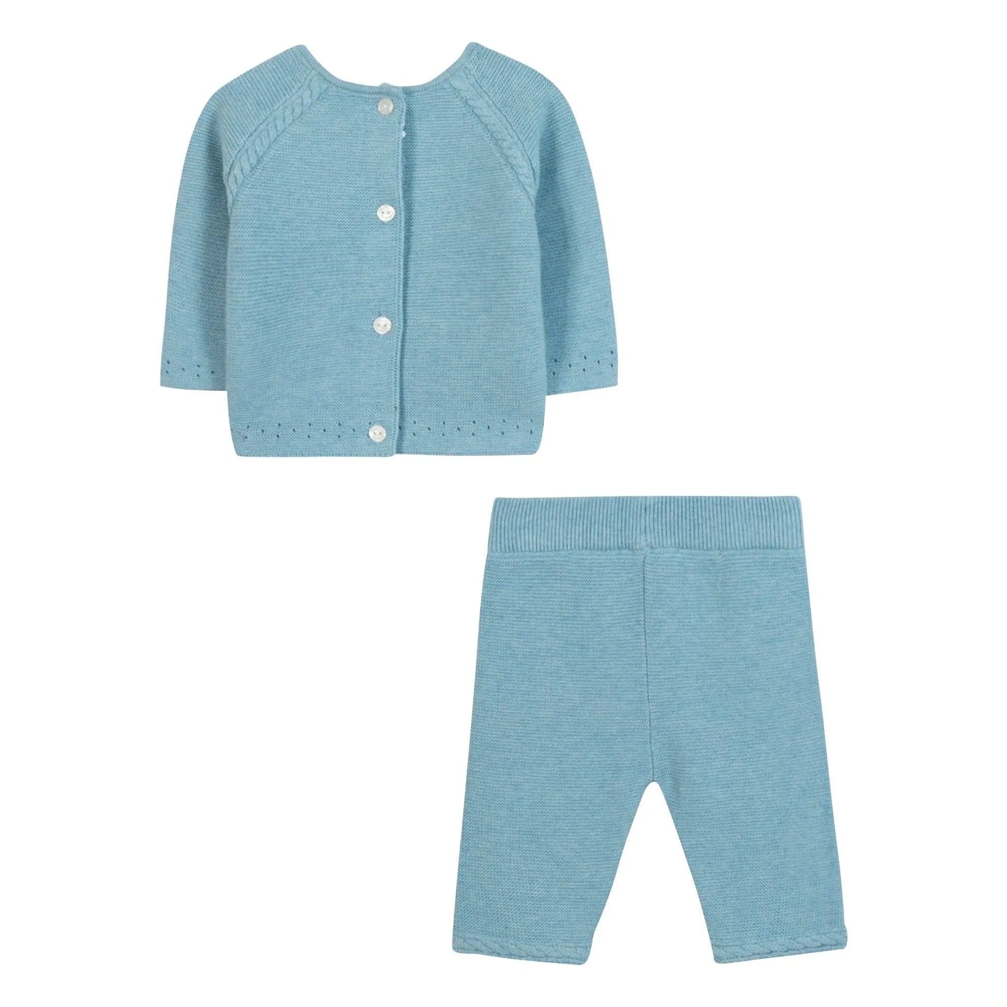 Tartine et Chocolat - Strickpullover und Leggings Set | Himmelblau