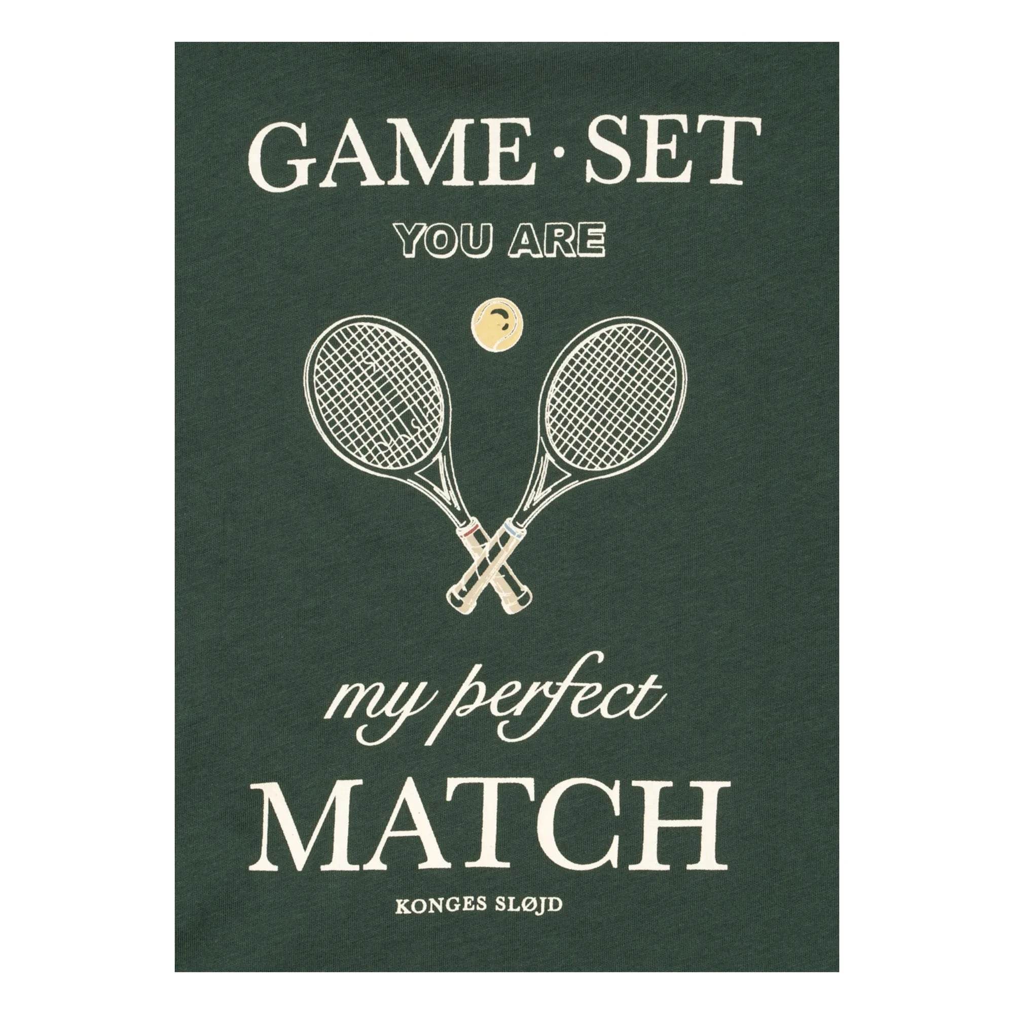 Konges Sløjd - Famo Tennis Bio-Baumwoll-T-Shirt und Shorts Set | Dunkelgrün