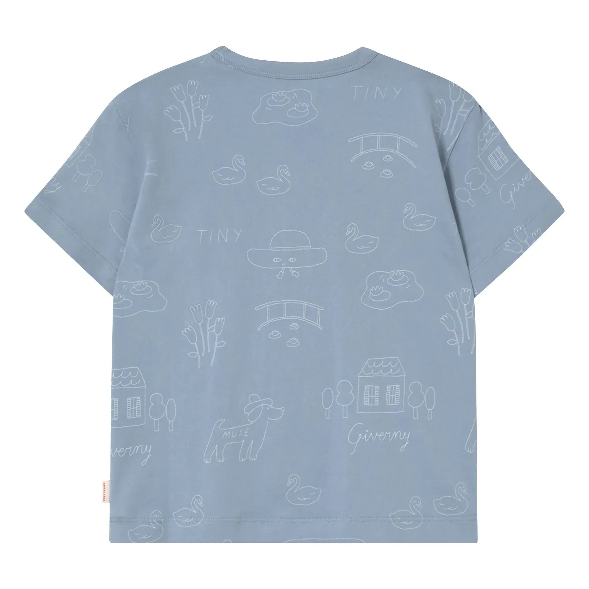 Tinycottons - Tiny Swans T-Shirt aus Bio-Baumwolle | Graublau