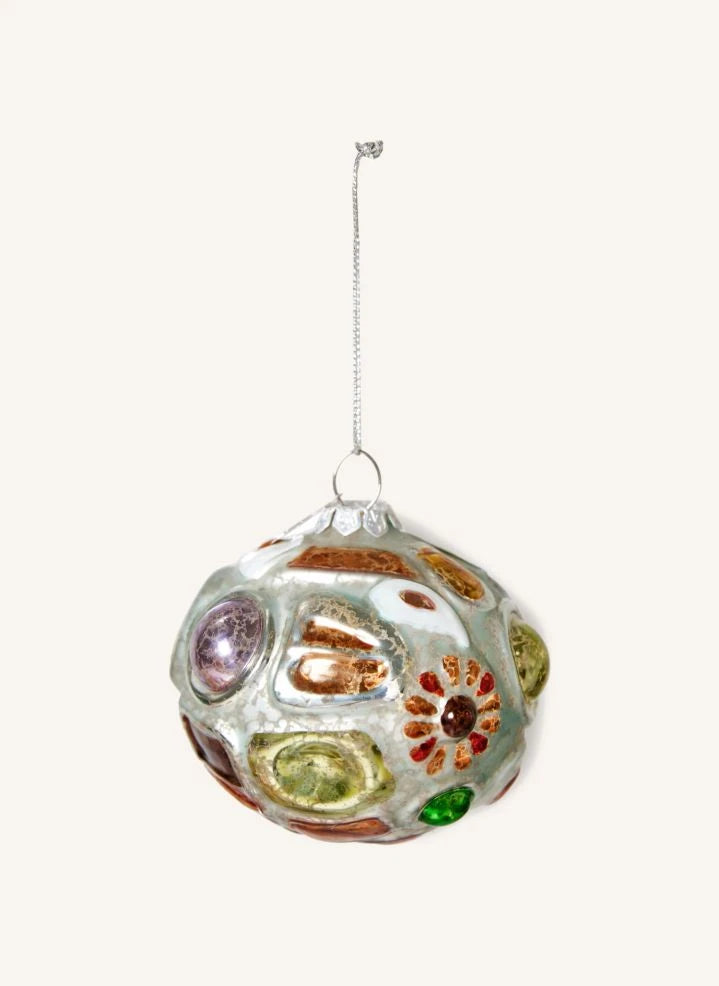 HKliving - Runde Glaskugel Weihnachtsbaumschmuck