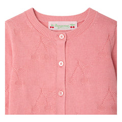 Bonpoint - Strickjacke Teyana Kirschen Bio-Baumwolle | Rosa