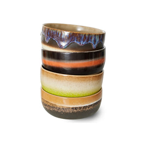 HKliving - Steingut Keramikschale - 4er-Set