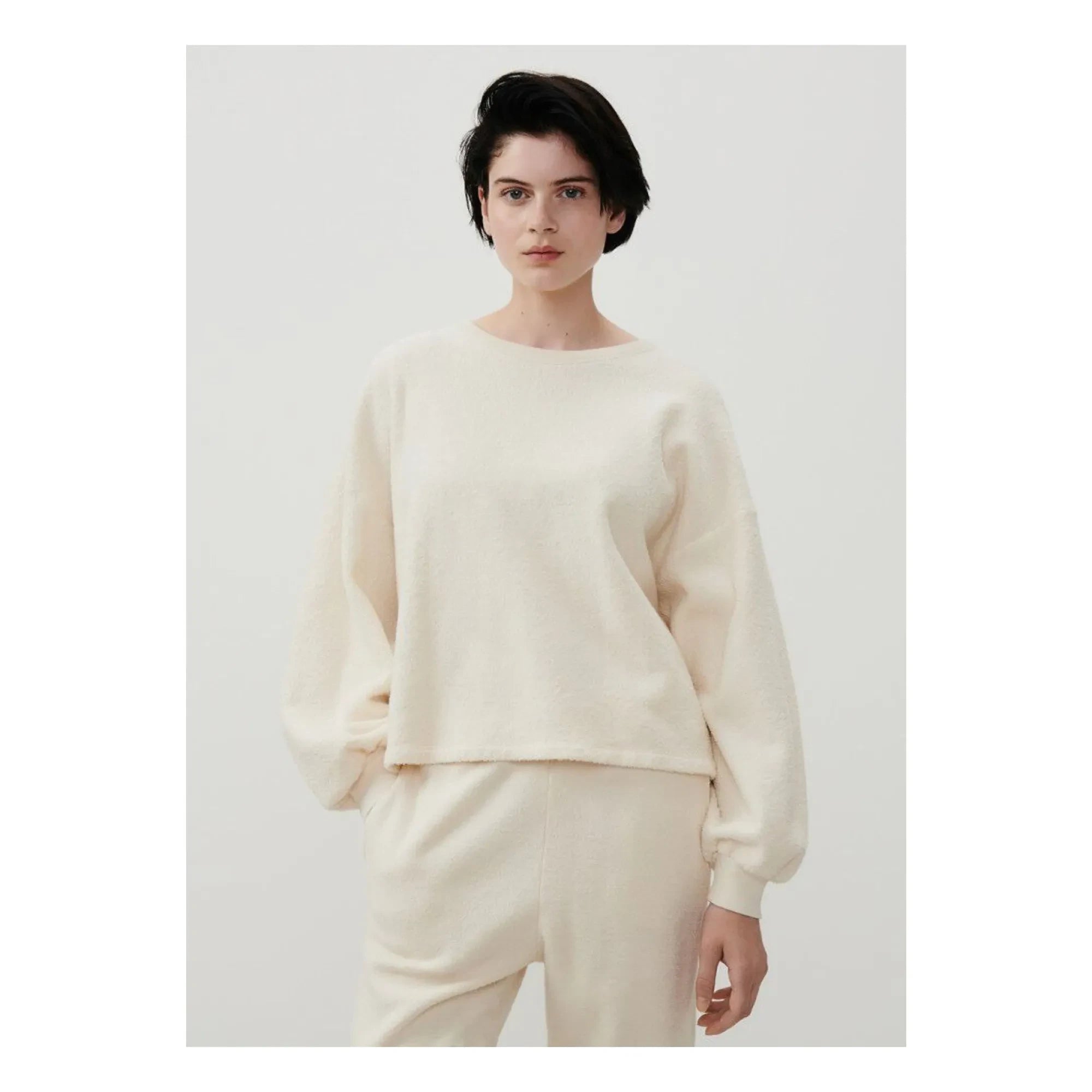 American Vintage - Bobypark Sweatshirt aus Bio-Baumwolle | Ecru