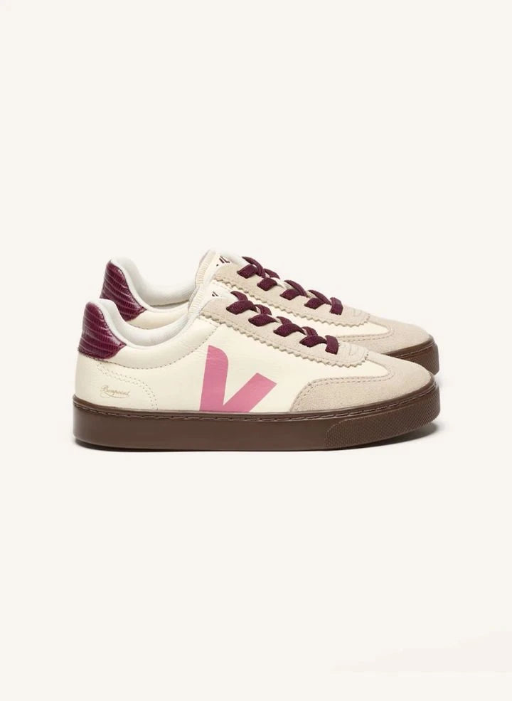 Veja - Kleine Volley Leder Sportschuhe - Veja x Bonpoint | Rosa