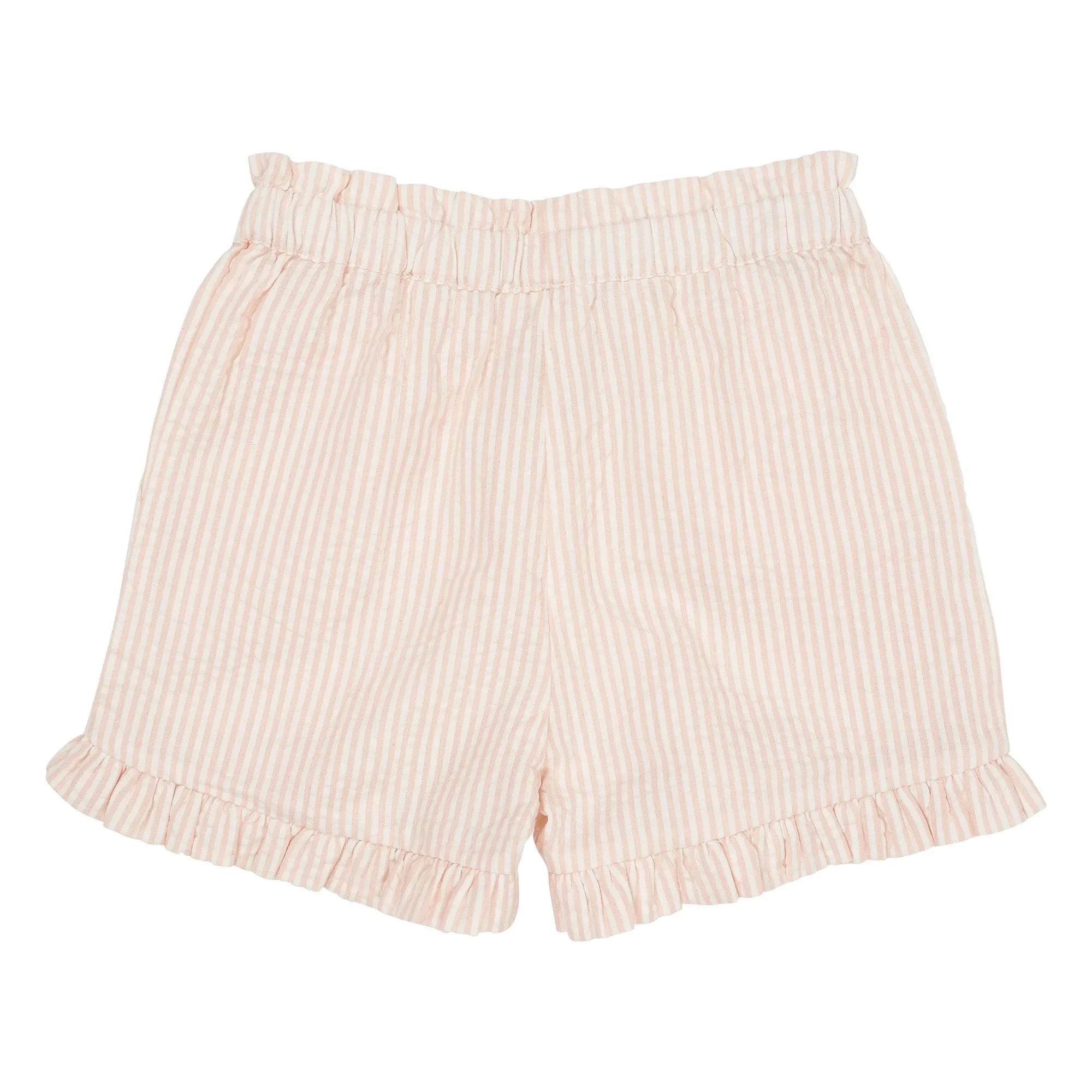 Copenhagen Colors - Gestreifte Mädchen-Shorts aus Bio-Baumwolle | Lychee Pink