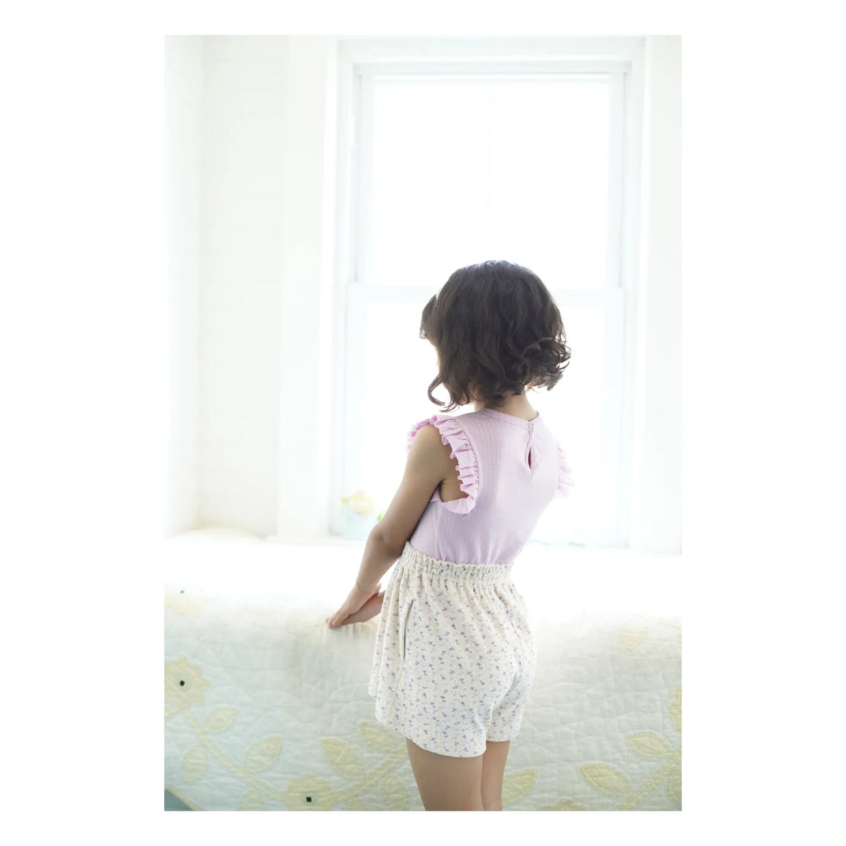 Soor Ploom - Pointelle Rüschen T-Shirt aus Bio-Baumwolle | Rosa