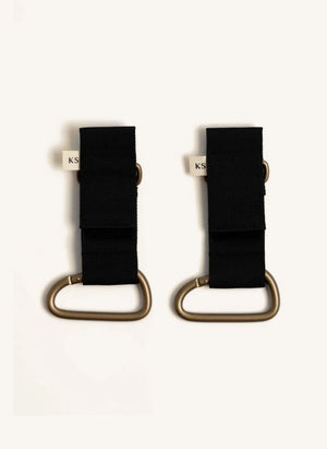 Konges Sløjd - Kinderwagen-Clips - 2er Set | Schwarz