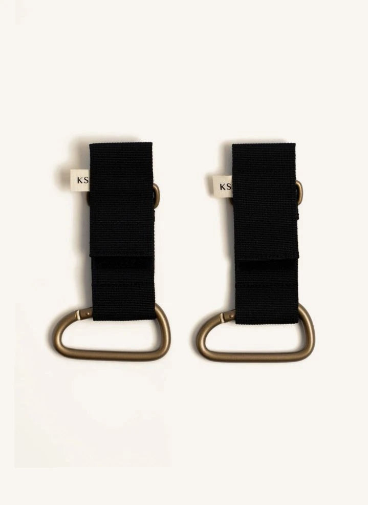 Konges Sløjd - Kinderwagen-Clips - 2er Set | Schwarz