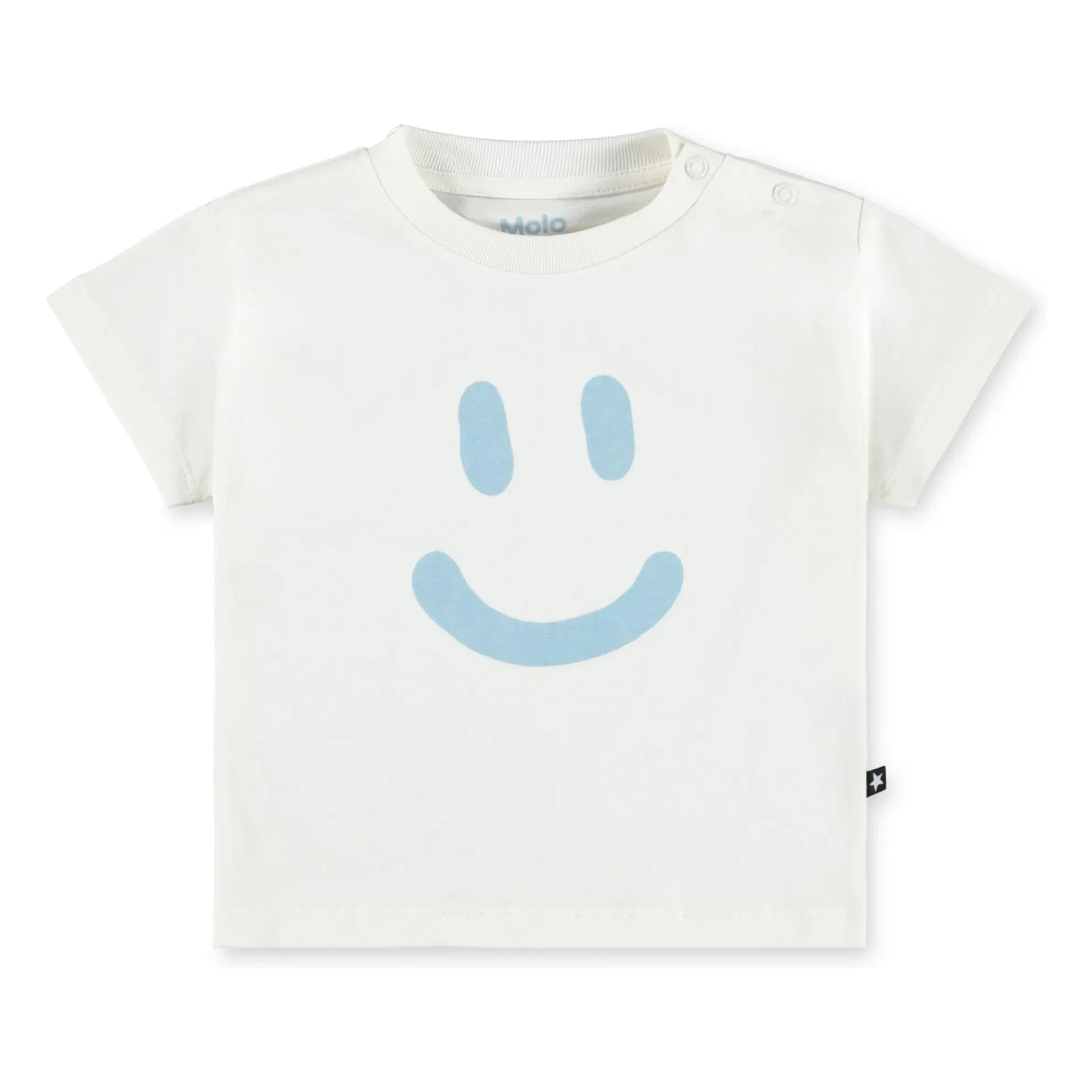 Molo - Enzo Smile Bio-Baumwolle T-Shirt | Weiß
