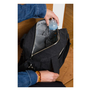 rivedroite - Mini Darcy Wickeltasche aus recycelter Baumwolle | Schwarz