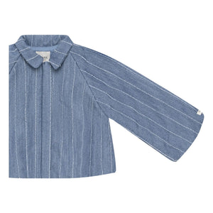 Donsje - Cyran gestreifte Jacke | Denimblau